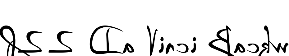 P22 Da Vinci Backwards Font Download Free